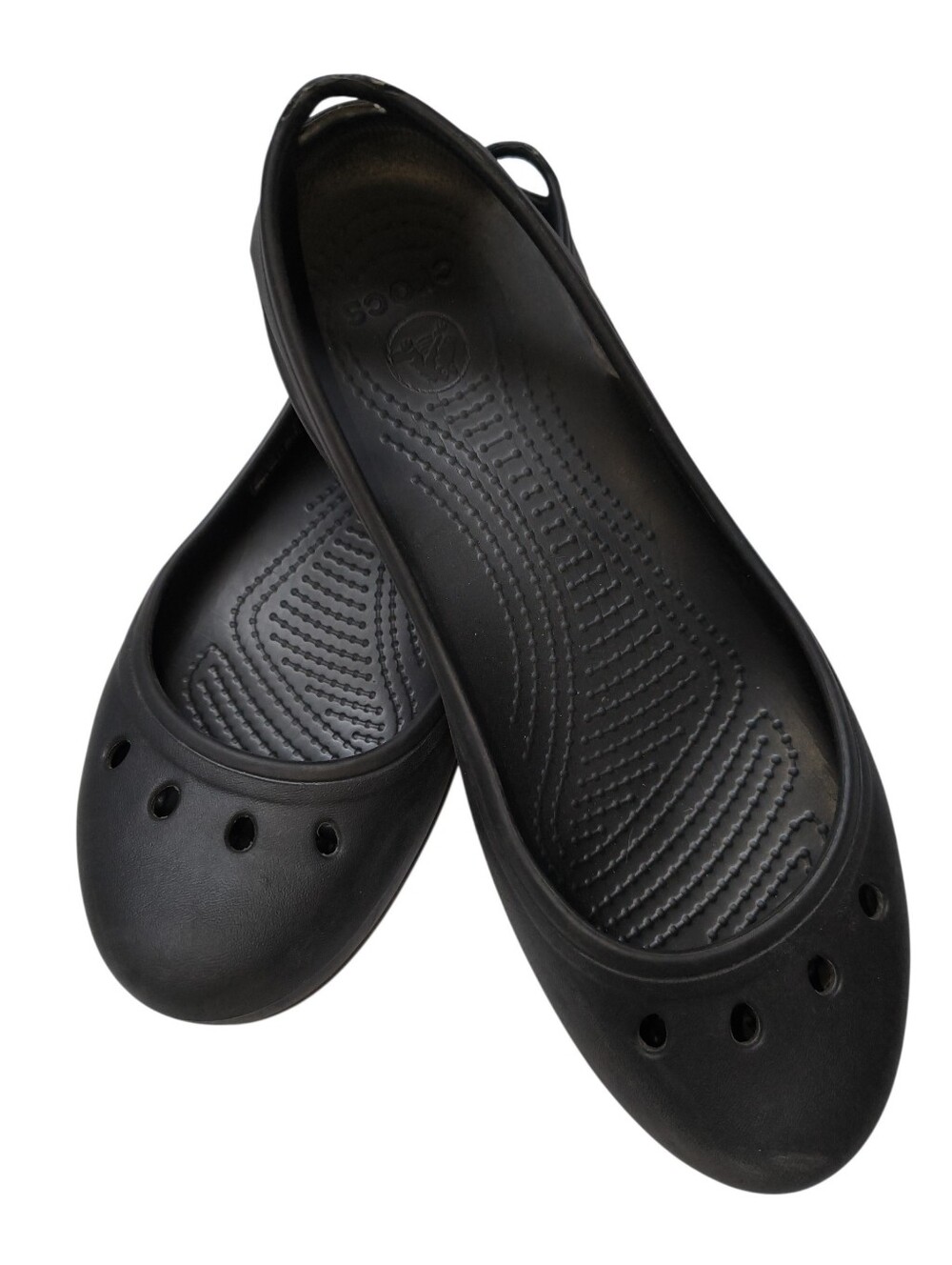 Crocs Kadee Black Slip-On Ballet Flats Size 8